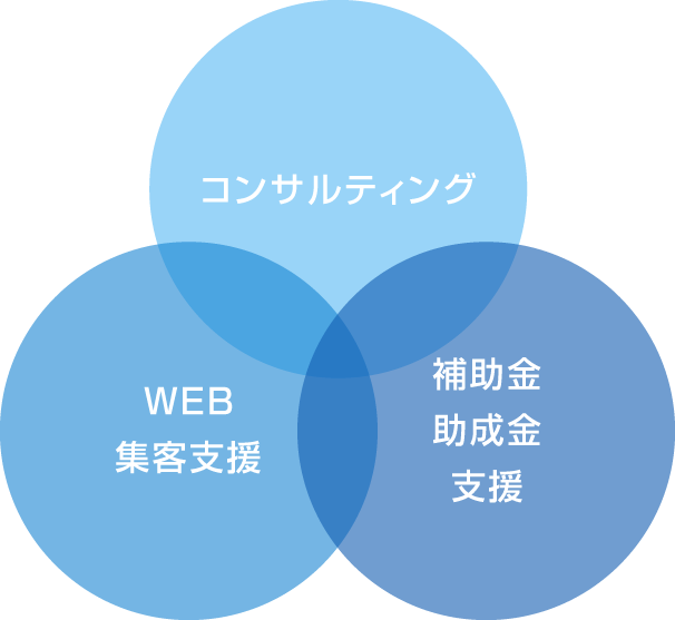 コンサルティングとWEB集客支援と補助金、助成金支援